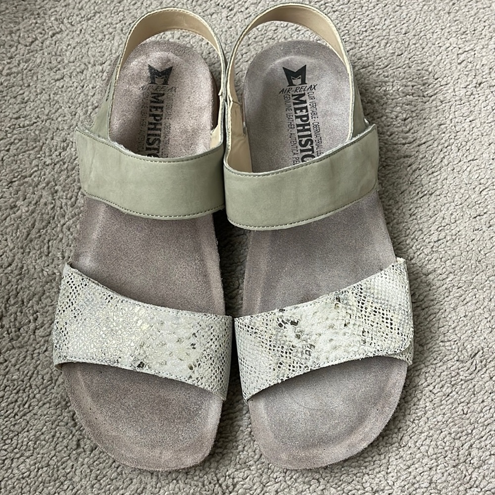 Mephisto Women’s Agave Sandals Size 41 Light Khaki